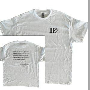 Tortured Poets Department TTPD Song Names White Womens X-Large T-Shirt